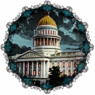 California State Capitol Moonlight Ornament Photo Cutout by vintageamerican