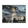 California State Capitol Moonlight Postcard