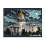 California State Capitol Moonlight Postcard