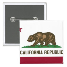 California State Flag Pinback Buttons