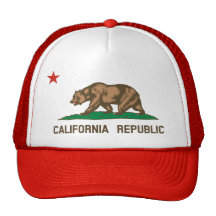 California State Flag Trucker Hat (red)