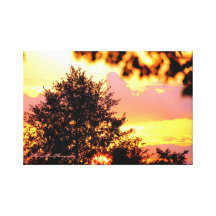 California Sunset Wrapped Canvas Stretched Canvas Prints