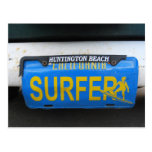 California Surfer License Plate Post Cards