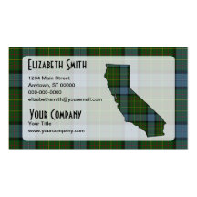 California Tartan Plaid Business Cards