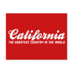 california the greatest country in the world postcard