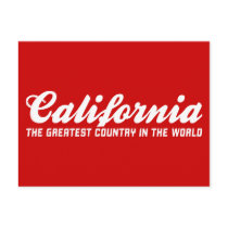 california the greatest country in the world postcard