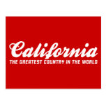 california the greatest country in the world postcard
