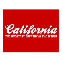 california the greatest country in the world postcard