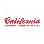 california the greatest country in the world post card