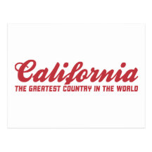 california the greatest country in the world post card