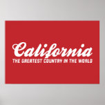 california the greatest country in the world print
