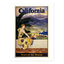 California this summer. Travel by Train  Postcards
