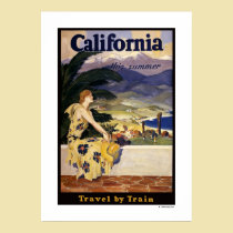 California this summer. Travel by Train Poster posters