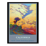 California Travel Poster Postcard