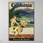 California Vintage American Travel Poster