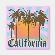 California Vintage Souvenir Magnets
