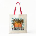 California Vintage Sunset Canvas Bags