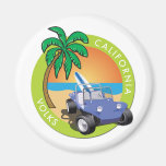 California Volks Dune Buggy with Palms Magnets