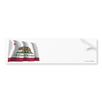 California Waving Flag Bumper Sticker