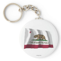 California Waving Flag Keychain