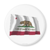 California Waving Flag Refrigerator Magnet