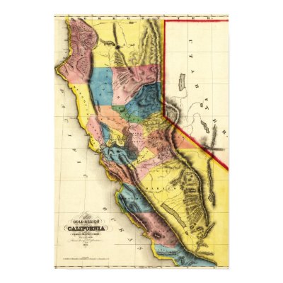 CaliforniaPanoramic Map Print by LanternPress