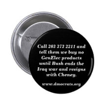 Call 203 373 2211 - tell them we buy no GenElec Pinback Buttons