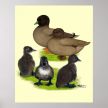 Call Duck Khaki Family Poster