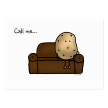 Call me...( funny couch potato ) business card templates