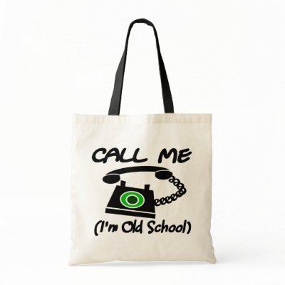 Call Me, I'm Old School With Retro Telephone Bag by birdy27