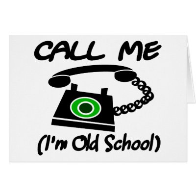 Call Me, I'm Old School With Retro Telephone Greeting Cards by birdy27
