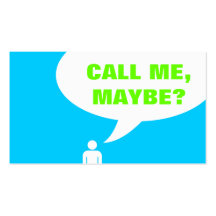 call me, maybe? speech bubble (colour customizable business card template