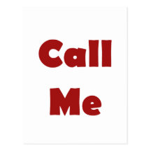 Call Me Post Card