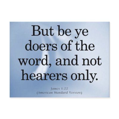 Call to Action James 1-22 Postcards by inspiredbygenius