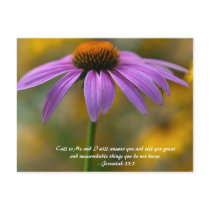Call to Me and I will answer you and tell you grea Post Card