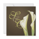 Calla lilies on coffee wedding Invitations
