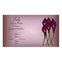 Calla Lilies (Purple) Business Card