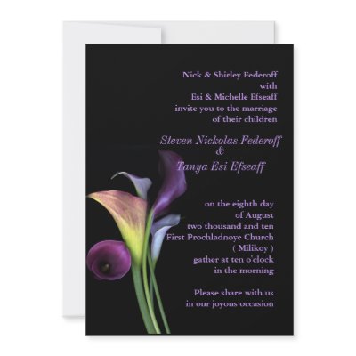 Calla Lilies Wedding Invitation by ruskiegirl26