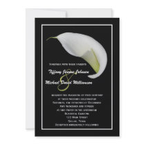 Calla Lilies Wedding Invitation - White Calla Lily