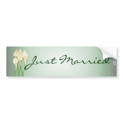 Calla Lilies (White) Bumper Sticker by Lace9lives