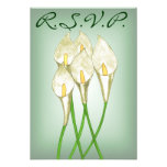 Calla Lilies (White) R.S.V.P Card Custom Invite