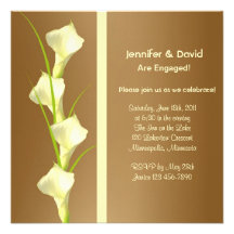 Calla Lillies Engagement Invitation