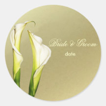 Calla Lillies wedding stickers
