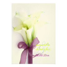 Calla lily bouquet/wedding Invitations