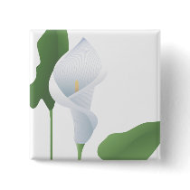 Calla Lily Pin Back Button 2