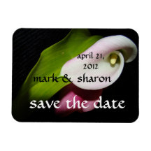 Calla Lily Save the Date Premium Magnet