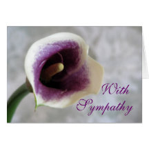 Calla Lily Sympathy Greeting Card