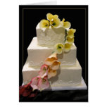 Calla lily wedding cake greeting card