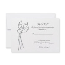 Calla Lily wedding rsvp Personalized Invitations