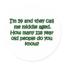 Called Middle Aged Round Sticker